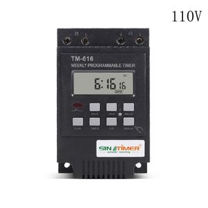 Timers E15A TM616W Digital Electronic Timer Switch 110/12V 30A Rail Mount 17 Settings 7 Days Weekly Programmable Relay Controller