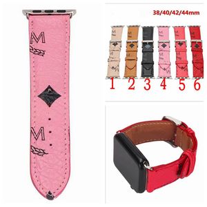 Fashion Leather Watchband for iwatch Band  designer Smart Straps 42mm 38mm 40mm 44mm iwatch2 3 4 5 051821