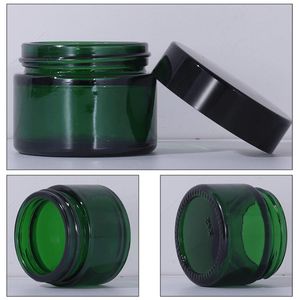 20G G G G Groen Glass Lotion Flessen met Black Deksel Sample Oog Cream Verpakking Lege Cosmetische Jar