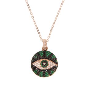 Branco Preto Verde Multi Cz Maly Olho Pingente Bohemia Bohe Lucky Turkish Fashion Rose Gold Color Collace