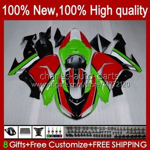 OEM Bodywork para Kawasaki Ninja ZX1000 ZX-10R ZX1000CC 06-07 Moto Body 14No.21 ZX 10R 10 R11000 CC 1000CC 2006 2007 ZX10R 06 07 ZX1000C 2006-2007 Caracteres Verde Vermelho