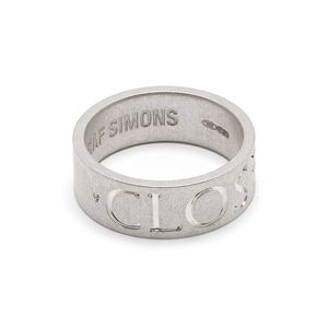 Simons 925 Sterling Silver Ring Archive Produto Único Velho Hollow Casal Couple Maré Marca Acessórios