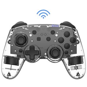 Transparent Wireless Bluetooth Remote Controller Pro Gamepad Joypad Joystick för Nintendo Switch Pro Game Console Gamepads