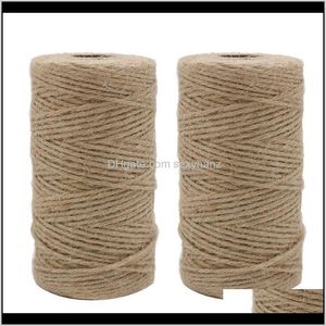 Yarn Clothing Fabric Apparel Drop Delivery X Feet Mm Ply Jute Package Tied With Twine Natural Brown Winding Garden Gift Craft