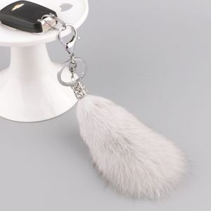 Lavida F11 Real Fox fur ball Keychain/Car Keyring/Bag Purse Pendant/Gift for Women and Girls