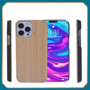 Casas de telefone móvel de tampa de madeira OEM ODM para iPhone 13 Mini 12 Pro Max Bamboo Shell