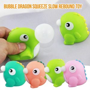 2021 Multicolor Rubber Toy Pop Fidget Dinosaur Vomit A Bubble Toys To Vent Ball Compression Decompression Doll Fun Baby Kneading