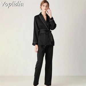 Voplidia Pigiama da donna Abito da accappatoio sexy Abito da notte in pizzo invernale Camicia da notte Pigiama Feminino Pigiama Abbigliamento per la casa 210809