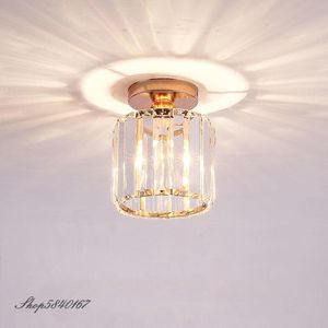 Luzes de teto nórdico k9 lâmpada de cristal de luxo montagem luminária luminária loft luz iluminação LED cozinha capa de banho