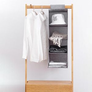 Förvaringspåsar Kreativ garderob Hängande väska Interlayer Lådtyp Klädhängare Hållare Bärbara arrangörskåp arrangörer
