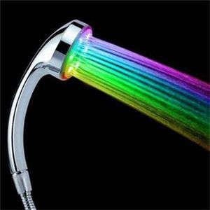 Wholesale shower battery for sale - Group buy Bathroom Shower Heads Colorful LED Head Color Changing No Battery Waterfall Round Showerhead