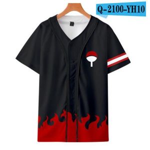 Custom Man Baseball Jersey Knappar Homme T-shirts 3D Tryckt skjorta Streetwear Tees T Shirts Hip Hop Kläder Fram och bak Skriv ut Bra 047