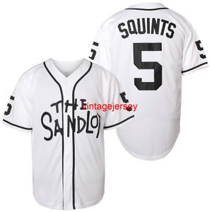 # 5 Michael Squints Plain Hip Hop Apparel Hipster Baseball Clothing Button Down Shirts Sports Uniforms Herr Jersey White S-XXXL