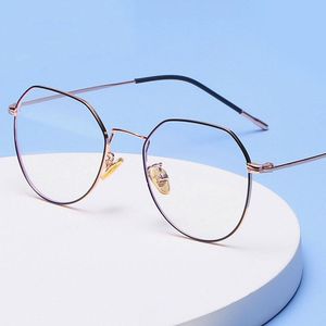 Montature per occhiali da sole alla moda Arival Occhiali da vista con montatura in metallo con montatura completa retrò per uomo e donna con lenti anti-luce blu Occhiali ottici