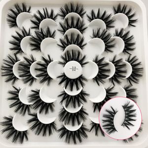 Fluffy Mink Eyelashes 15 Pairs 5D Short Eyelash Eye Handmade False lashes Soft Natural Thick Messy Beauty Makeup Tools