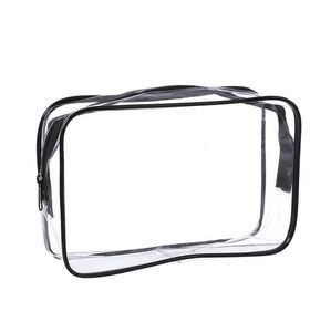 Clear Toiletry Bag Quart Size Women Men Travel Makeup Cosmetic Pocket Transparent PVC Toiletries Bag