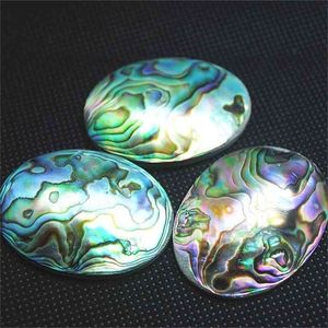 3PCS Natural Sea Abalone Shell Cabochons Oval Shape 30x40MM For Charms Pendants Makings Nature Loose Beads Accessories DIY
