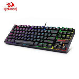 REDRAGON K552RGB KUMARA K552 RGB arka aydınlatma Mekanik Oyun 87 Tuşlar Mavi Anahtarlar Arkadan aydınlatmalı Klavye Gamer