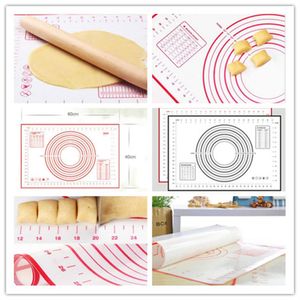 Wholesale Rolling Pins Pastry Boards Silicone Fiberglass Baking Sheet Dough Cakes Bakeware Liner Pad Mat Oven Pasta Cooking Tools KD1