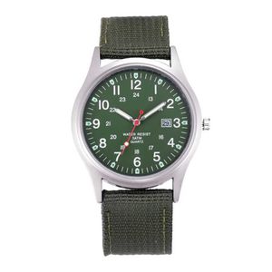 Ny retro pilot 1963 Watch Quartz Calendar Canvas Band Tunna Ring Militär Men Klockor Unik Personlighet Varumärke Business Clock G1022