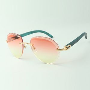Classic sunglasses 3524027 with teal natural wood arms glasses, Direct sales, size: 18-135 mm