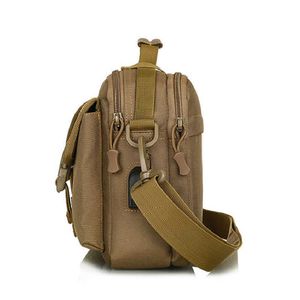 Taktyczna torba na ramię USB wojsko wojskowe Airsoft Molle Plecak Camo Camping Turystyka Polowanie na zewnątrz bagna torba Messenger Torba Y0721