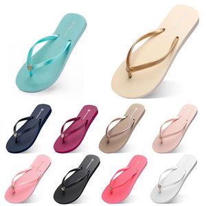 Moda kapcie Flip Flip Flops Beach Sandals Buty Typ 19 Lato Schuhe Sport Sneaker Kobiet Zielony Żółty Pomarańczowy Navy Bule Biały Różowy Brązowy 35-38