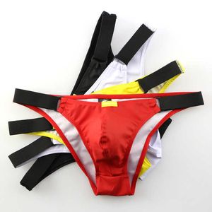1 Men Briefs Sexy Ring Underwear Jockstrap Cueca PU Leather Underpants Calzoncillos Hombre Slips Homme Panties Bikini Tanga