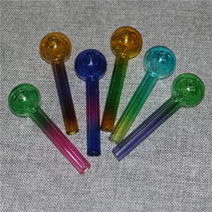 10cm Pyrex Oljebrännare Rökpipor Glasrör 25mm Od Ball för vatten Bongs Rigs Hookahs Bubbler Tools