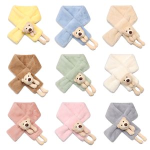 Plush Doll Soft Kids Scarf Winter Autumn Children Baby Warm Scarves Imitation Rabbit Fur Infant Neck Ring Collar Boys Girls