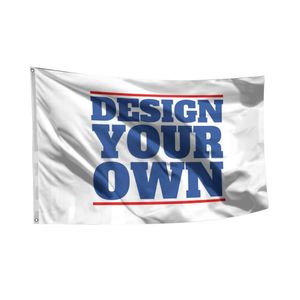 Benutzerdefinierte 3 x 5 Fuß große Flaggen-Banner aus 100 % Polyester mit Digitaldruck für hochwertige Werbemaßnahmen im Innen- und Außenbereich mit Messingösen