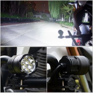 Novos motocicletas Farol 6500K White Super Bright 6 LED Working Spot Light Motorbike Nevoeiro Lâmpada de luz de cabeça com interruptor