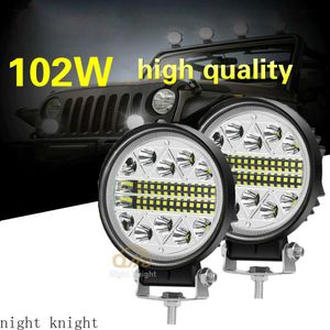 High quality 34MSD 102W Work Light DC 12V/24V spotlight Headlight Offroad Accessories Auto Led Lamp for Jeep Tractors ATV SUV