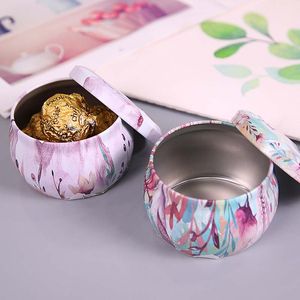 Ljusburkar med lock Floral DIY Making Kit Hållare Förvaringsväska för torra kryddor Camping Party Favorit och godis Rund presentförpackning GGA5146