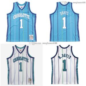 Dikişli Baron Davis Jersey S-6XL Mitchell Ness 1999-00 Mesh Hardwoods Classics retro basketbol formaları Erkek Kadın Gençlik