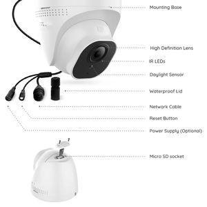 PoE IP Camera 5MP Super Infrared HD Night Vision P2P Onvif Motion Detection Outdoor Dome Smart Home Video Surveillance RLC-520