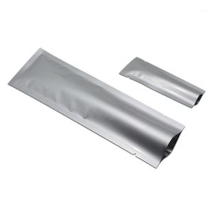 Gift Wrap Silver Open Top Pure Mylar Foil Bag Plastic Aluminum Package Pouch Heat Sealing Food Storage Smell Proof Wholesale