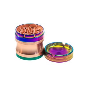 Drum Design Groove Metal 63*68mm Smoking Grinder 4 Parts Multicolored Herb Grinders 274g Tobacco Spice Muller Crusher Smoke Accessories