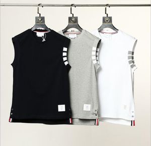 2021 Fashion Vest Sleeveless Vest T-shirt Fashionable Cotton Jacket Color Striped Vest