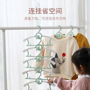 Stukken verstelbare kinderen en baby jas plastic hanger kinderen antislip kleding plank hangers rekken