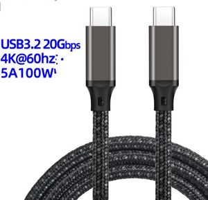 USB3.2 Gen2 20Gbps USB C -kablar för SSD X5 kompatibla med Thunderbolt 3 PD100W 4K Vide för Samsung MacBook Pro PD -kabel