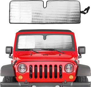 Wholesale jeep windshields for sale - Group buy Windshield Sun Shade for Jeep Wrangler TJ JK JKU Sunshades Heat Shield Aluminum Foil Triple Laminate Structure