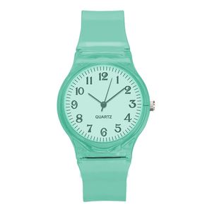 orologio per bambini orologi al quarzo gelatina orologio da polso per ragazza ragazzo bambino studente sport plastica trasparente colore sedici