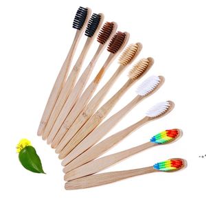 Bamboo handle toothbrush manufacturer wholesale Eco friendly BPA free custom logo private label with case biodegradable JJE10236