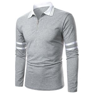 Polo da uomo Marca manica lunga Polo traspirante Homme Casual Slim Fit Uomo Polo Solid Camisas Uomo top 210524