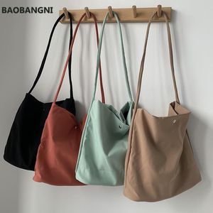 Nylon Canvas Shoulder Bag For Women Cotton Cloth Female Student Messenger Large Eco Shopping Tote Bags Handbags Cross Body