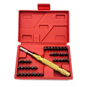 Professional Hand Tool Sets 38pc set Automatic Letter Number Stamping Metal Punch Stamp Tools Kit For Plastics Leather Mark