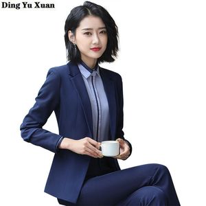 Donna Black Blue Red Office Abito formale camicia blazer giubbotto Skirt Pant Pant Set for Women Business Work Unifort Ol Style Suit Women's Two P