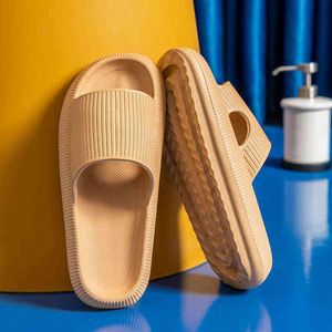 Home Slippers Summers Thick Platform Womens 2022 Sandals Indoor Bathroom Anti-slip Slides Ladies Mens Shoes Mules Dropshipping Y220412