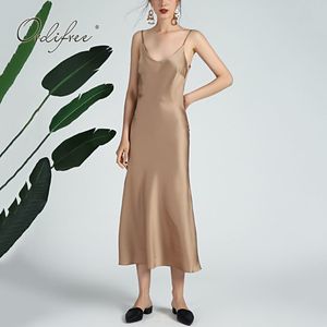 S Summer Vintage Women Long Partyexy Spaghetti Strap Maxi Satin Slip Dress 210415